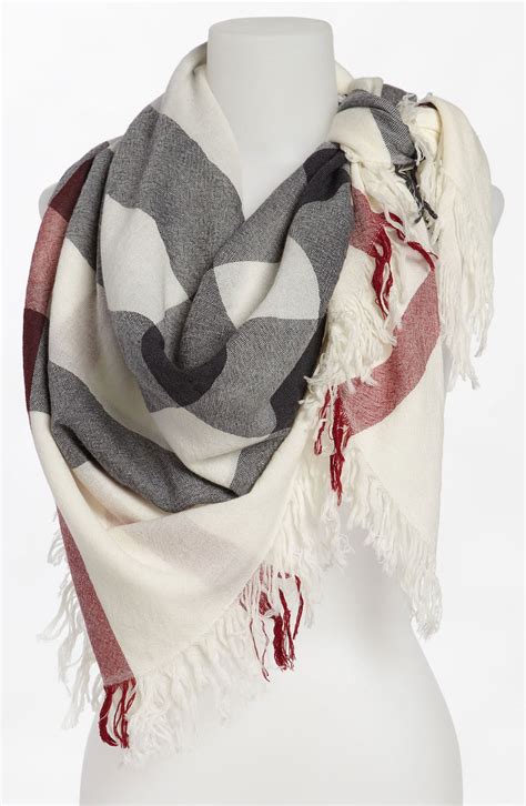 burberry check tumble merino wool scarf